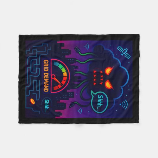 Grappig Crypto Energie Milieu Satire Geschenk Tank Fleece Deken (Voorkant (Horizontaal))