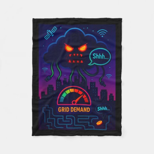 Grappig Crypto Energie Milieu Satire Geschenk Tank Fleece Deken (Voorkant)