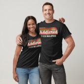 Grappig curling ontwerp ernstig verslaafd aan t-shirt (Unisex)