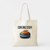 Grappig Curling Stone Sport Tote Bag (Achterkant)