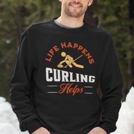 Grappig curling voor mannen of vrouwen trui