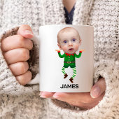 Grappig Custom Baby Face Elf Christmas Koffiemok
