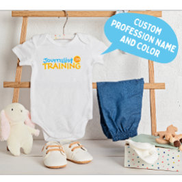 Grappig Custom Beroep Naam Blauw Sinaasappel Romper