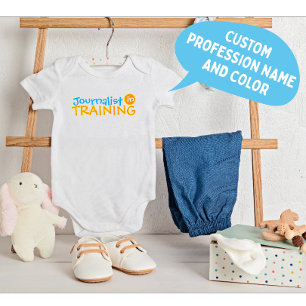 Grappig Custom Beroep Naam Blauw Sinaasappel Romper