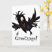 Grappig Custom Black Crow Groeten Black Crow Kaart (Gele Bloem)