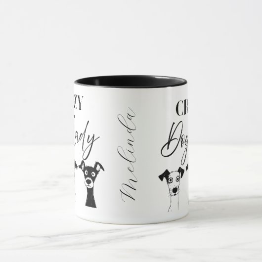 Grappig Custom Crazy Dog Lady Mok (Midden)