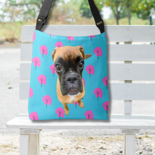 Grappig Custom Dog Pet Photo Gift voor Verjaardag Crossbody Tas