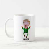 Grappig Custom Face Elf Kerstmis Koffiemok (Links)