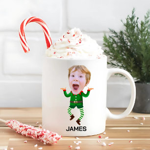 Grappig Custom Face Elf Kerstmis Koffiemok