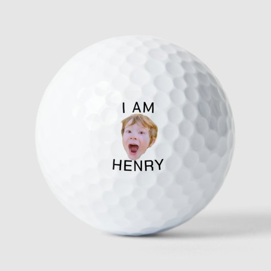 Grappig Custom Face Golf Verjaardagsfeest Matching Golfballen (Voorkant)