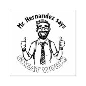 Grappig Custom Happy Teacher Classroom Geweldig we Rubberstempel (Afrduk)