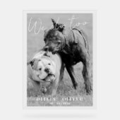 Grappig, Custom hond foto bruiloft welkom Acryl Bord (Voorkant)