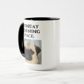 Grappig Custom Mijn Maandag Ochtend Gezicht Foto t Mok (Voorkant links)