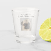 Grappig Custom Mijn Maandag Ochtend Gezicht Foto t Shot Glas (Achterkant)