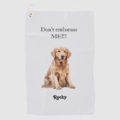 Grappig Custom Pet Waterverf Afbeelding Golfhanddo Golfhanddoek (Voorkant)