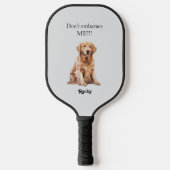 Grappig Custom Pet Waterverf Afbeelding Initiaal Pickleball Paddle (Voorkant)
