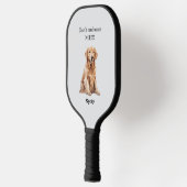 Grappig Custom Pet Waterverf Afbeelding Initiaal Pickleball Paddle (Links)