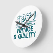 Grappig Custom Year en Kwaliteit Cool Ronde Klok (Hoek)