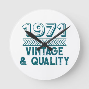 Grappig Custom Year en Kwaliteit Cool Ronde Klok