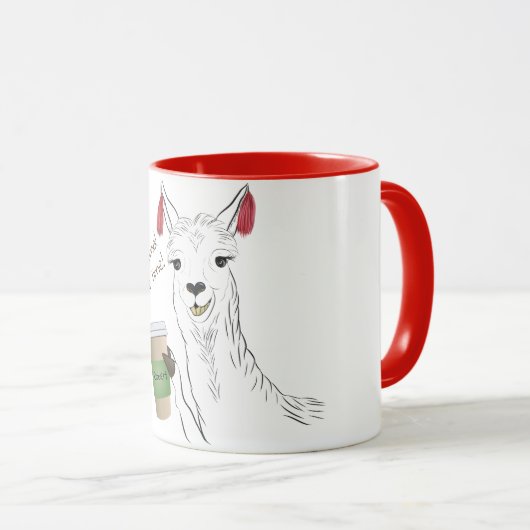 Grappig Cute ama No Prob Lama! Mok (Voorkant rechts)