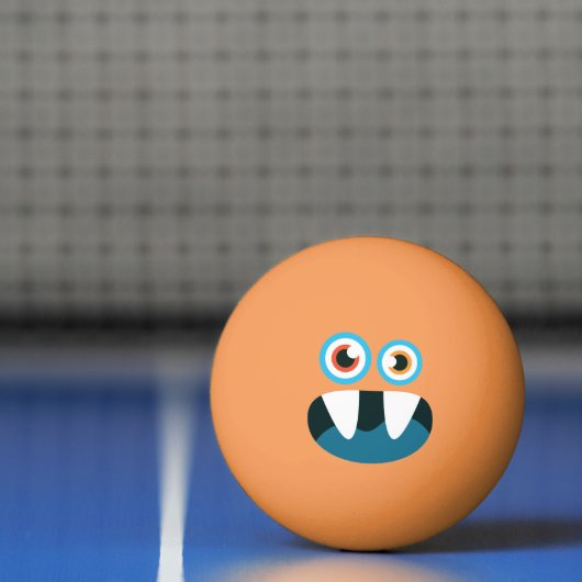 Grappig Cute Blue Monster. Pingpongbal (Net)