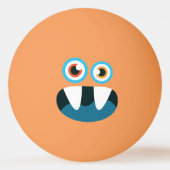 Grappig Cute Blue Monster. Pingpongbal (Achterkant)
