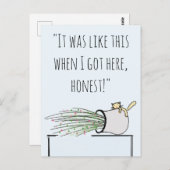 Grappig Cute Cat dat alles over het hoofd weet Briefkaart (Voorkant / Achterkant)