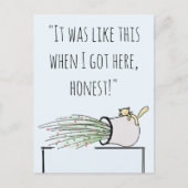 Grappig Cute Cat dat alles over het hoofd weet Briefkaart (Voorkant)