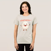 Grappig Cute Ei Cartoon Bella+Canvas Tri-Blend T- Shirt (Voorkant volledig)