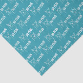 Grappig Cute Geen Prob Llama Patroon Blauw Tissuepapier (Detail)