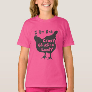 Grappig Cute Gek Kippen Dame T-Shirt