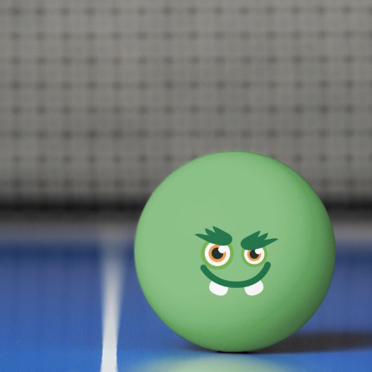 Grappig Cute Green Monster. Pingpongbal (Net)