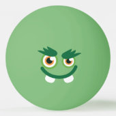 Grappig Cute Green Monster. Pingpongbal (Voorkant)