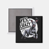 Grappig Cute Huisdier Hondenras Met De Crazy Weima Magneet (Voorkant / Achterkant)