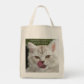 Grappig, Cute Kitten die zijn koepels schoppen Tote Bag (Achterkant)