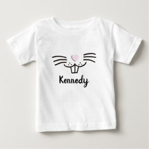 Grappig cute konijn gezicht aangepaste naam paasei