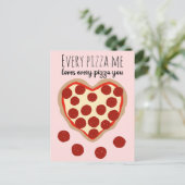 Grappig Cute Pizza Heart Valentijnsdag Greep Feestdagenkaart (Staand voorkant)