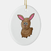 Grappig Cute Rabbit. Keramisch Ornament (Rechts)