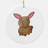 Grappig Cute Rabbit. Keramisch Ornament (Achterkant)