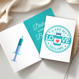 Grappig Cute Valentijnsdag Covid-19 Vaccin Feestdagen Kaart