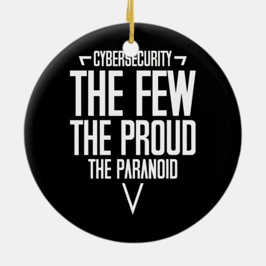 Grappig cyberbeveiliging de weinige trots keramisch ornament (Achterkant)