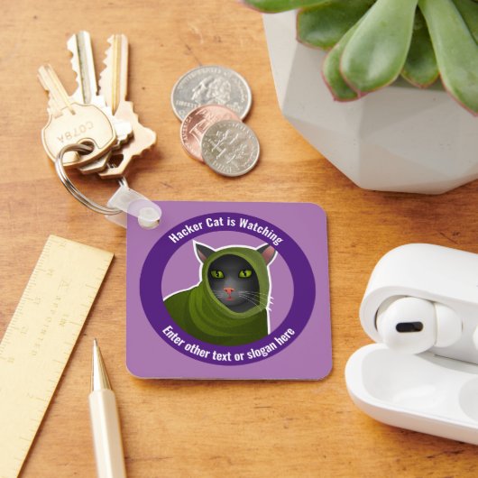 Grappig Cyberfraude Bewustzijn - Hackers kijken to Sleutelhanger (Bureau)