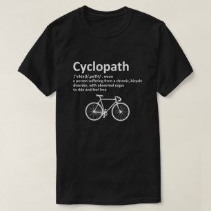 Grappig cyclopath T-shirt voor wielrenners en moto