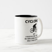Grappig Cycopath Fietsen Definitie Gift, Fietsen P Tweekleurige Koffiemok (Voorkant rechts)