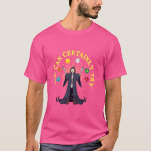Grappig D20 Dice spel Skeleton Witchcraft Nerdy sp T-shirt