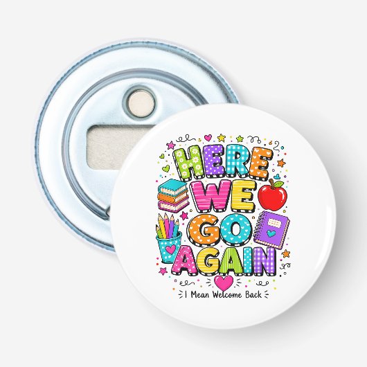 Grappig, daar gaan we weer, ik bedoel terug naar s button flesopener (Voorkant)