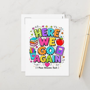 Grappig, daar gaan we weer, ik bedoel terug naar s feestdagenkaart