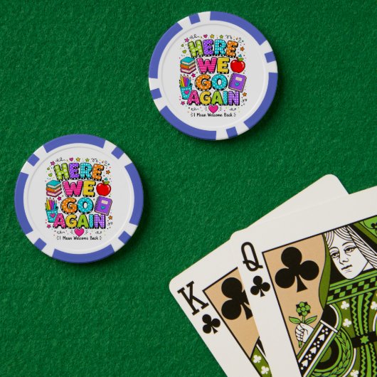Grappig, daar gaan we weer, ik bedoel terug naar s poker chips (Pokertafel (Dubbel))
