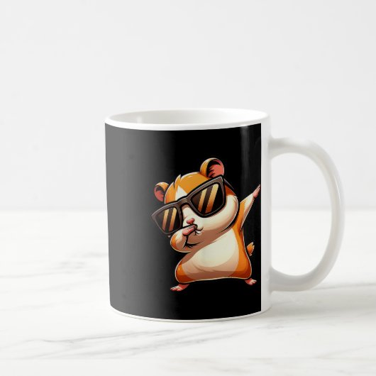 Grappig Dab Dier Dansen Dabbing Hamster Meme Koffiemok (Rechts)