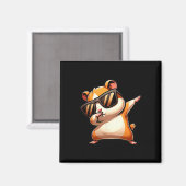 Grappig Dab Dier Dansen Dabbing Hamster Meme Magneet (Voorkant / Achterkant)